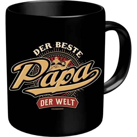 RAHMENLOS® Tasse Kaffeebecher für den besten Papa der Welt - Im Geschenkkarton, Keramik