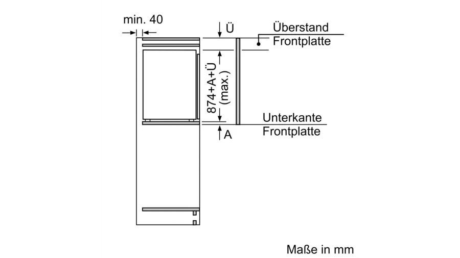 87,4 NEFF cm breit N KI1212FE0, hoch, 54,1 Einbaukühlschrank cm 50