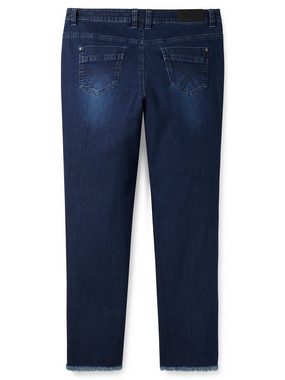 Sheego Gerade Jeans Große Größen mit Fransendetails am Saum