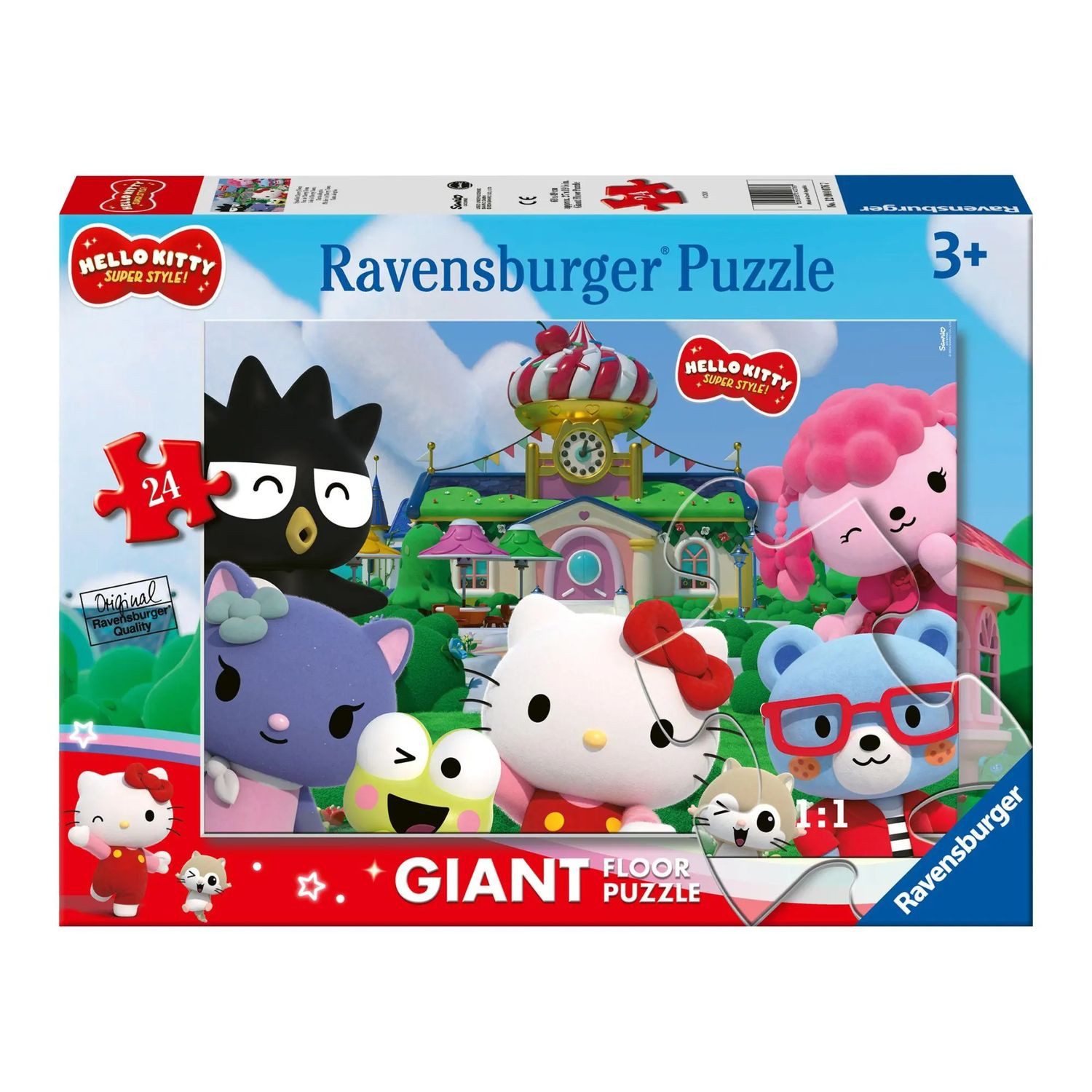 Ravensburger Puzzle Kinderpuzzle 24 Teile - Hello Kitty - Spaß in Cherry Town, 24 Puzzleteile