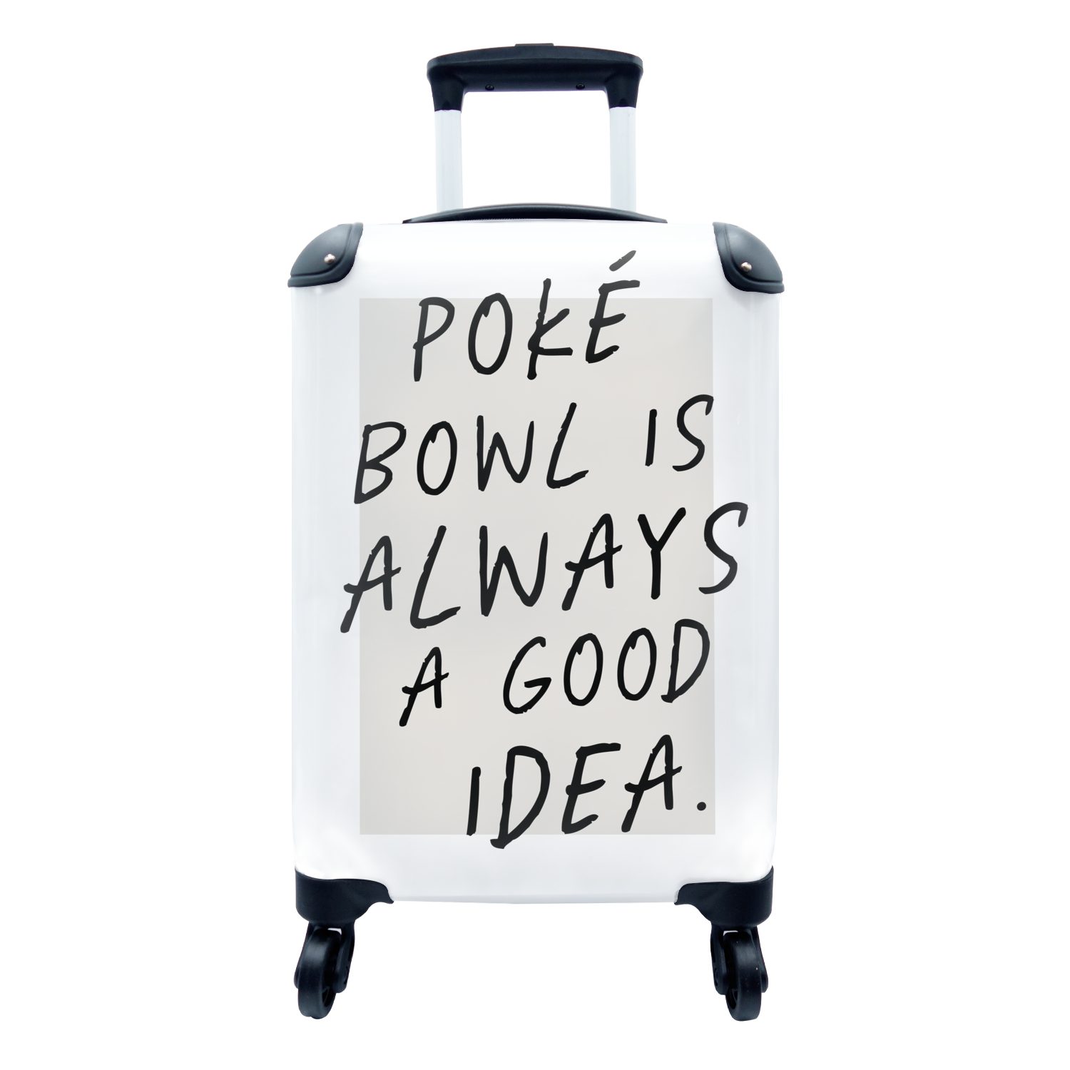 MuchoWow Handgepäckkoffer Zitate - Poké Bowl ist immer eine gute Idee -  Sprichwörter - Essen, 4 Rollen, Reisetasche mit rollen, Handgepäck für  Ferien, Trolley, Reisekoffer