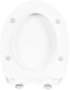 CORNAT WC-Sitz Außergewöhnliche 3D-Optik - Pflegeleichter Thermoplast - Quick up &, Clean Funktion - Absenkautomatik - Montage von oben / Toilettensitz