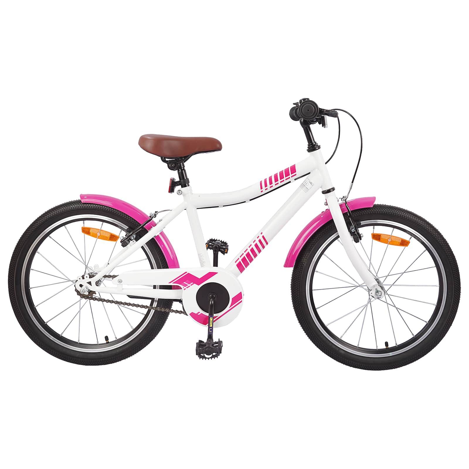 vidaXL Kinderfahrrad 123 x 51 x 78 cm Kinderfahrrad 18 Zoll für 5-7 Jahre alt Rosa