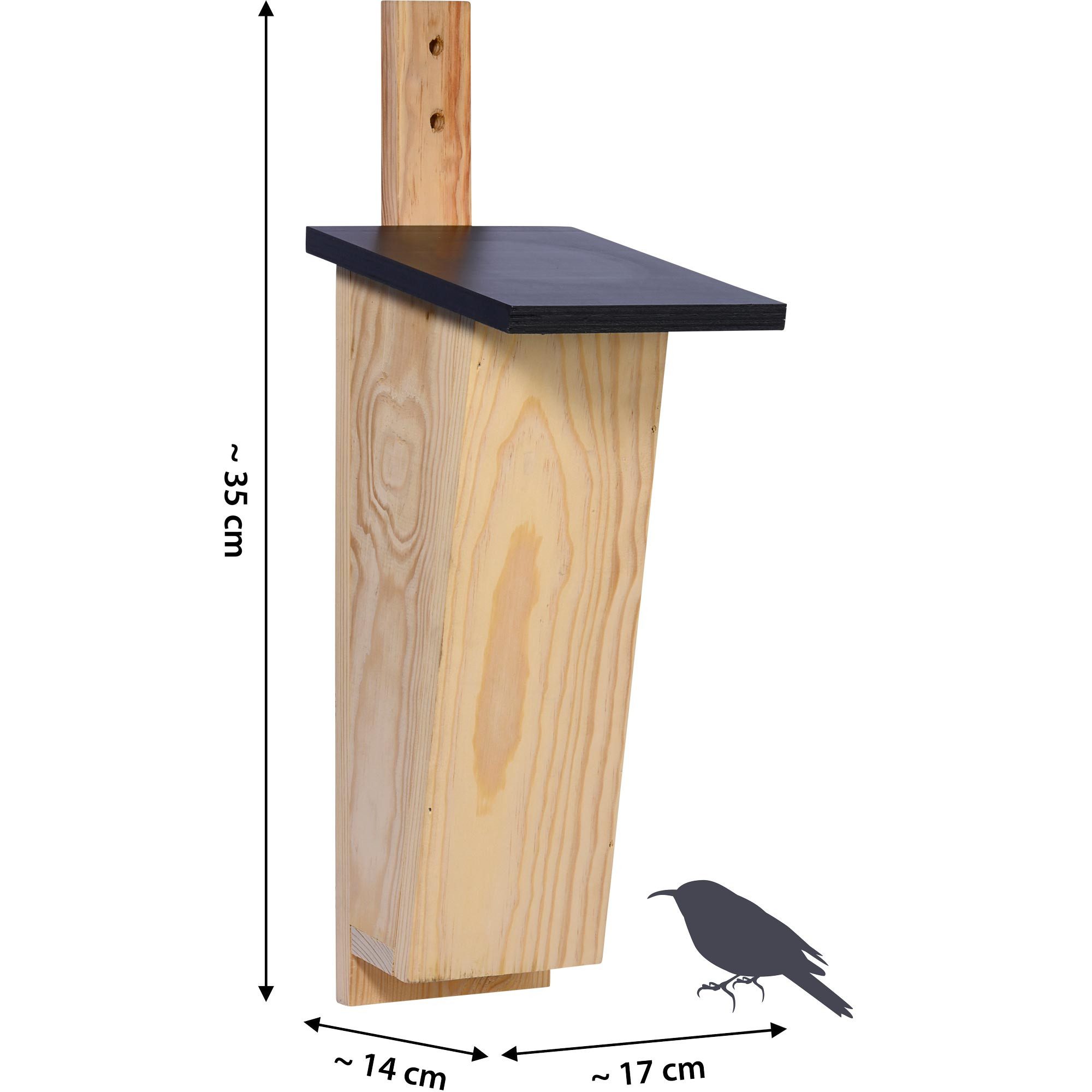 dobar Vogelhaus Nistkasten für Baumläufer aus Holz