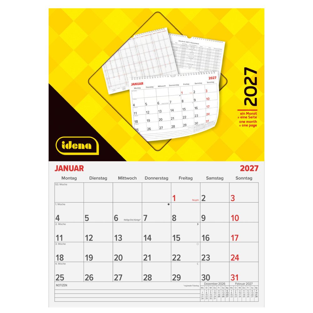 Idena Monatskalender Monatsterminplaner 2027