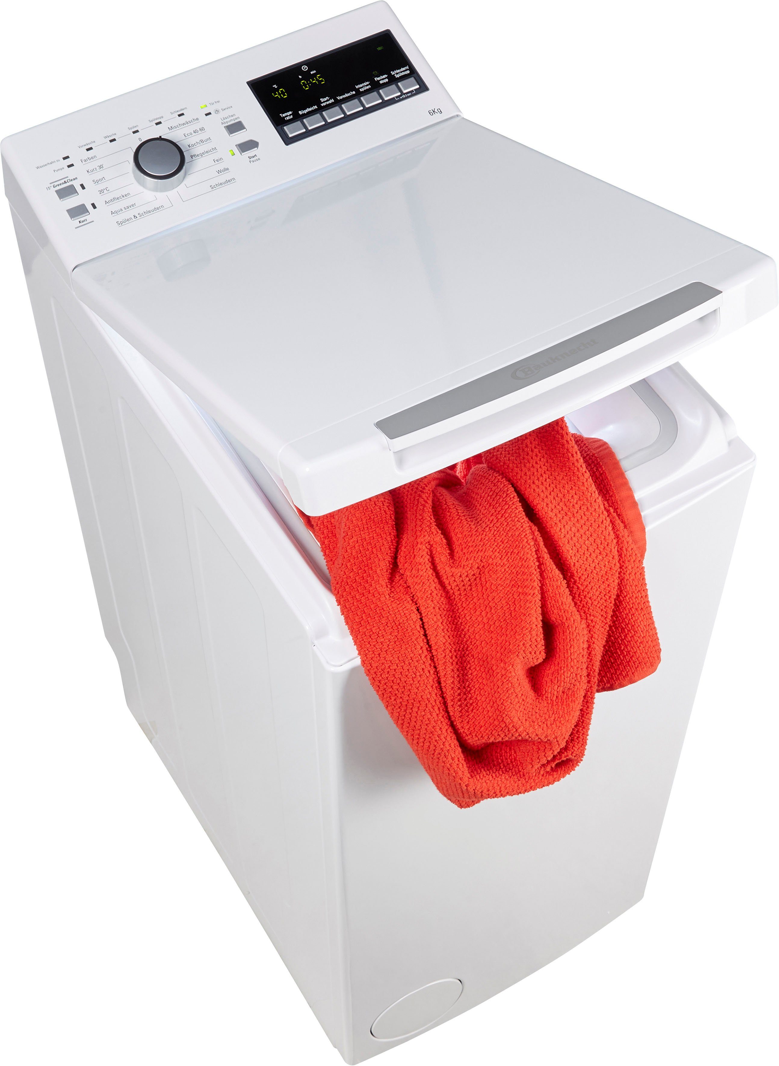 BAUKNECHT Waschmaschine Toplader WAT 6312 N, 6 kg, 1200 U/min