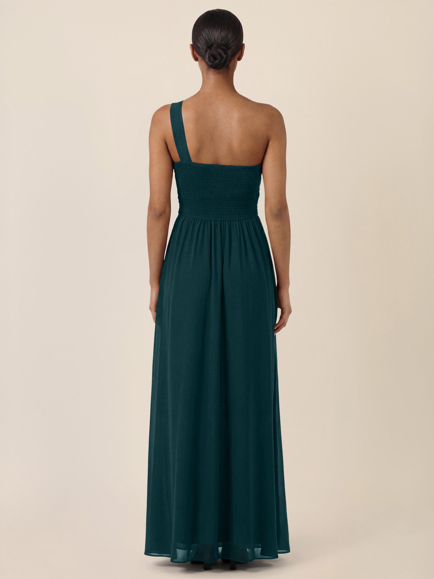 Apart Chiffonkleid mit One-Shoulder-Design