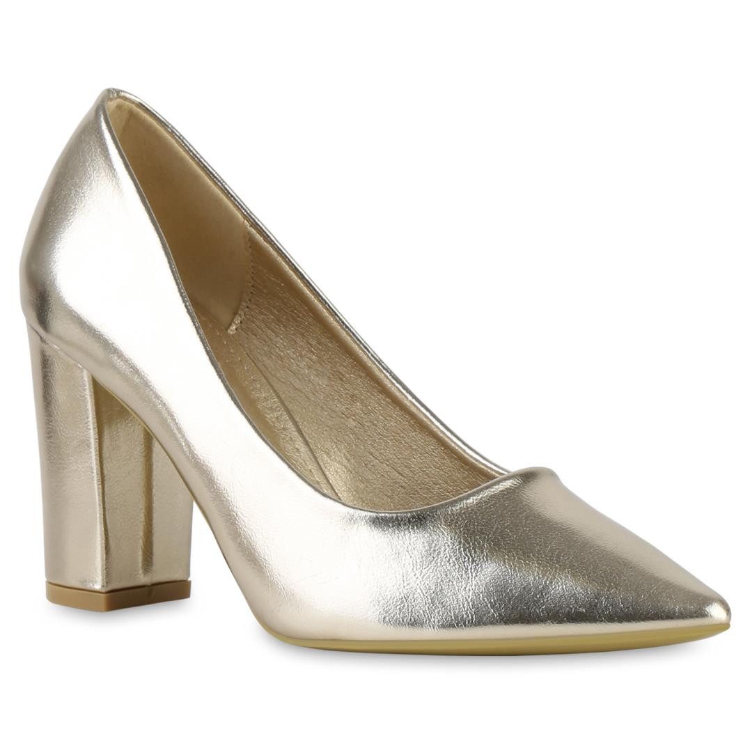 VAN HILL 841389 Pumps Damen Spitze Pumps Elegante Leder-Optik Klassische Ba günstig online kaufen