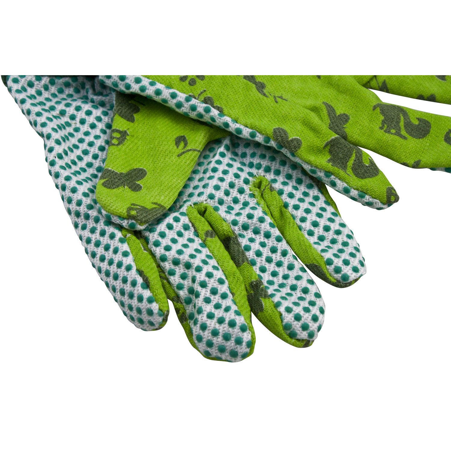 esschert design Gartenhandschuhe Kinder-Gartenhandschuhe mit Noppen, gemustert 1 Paar