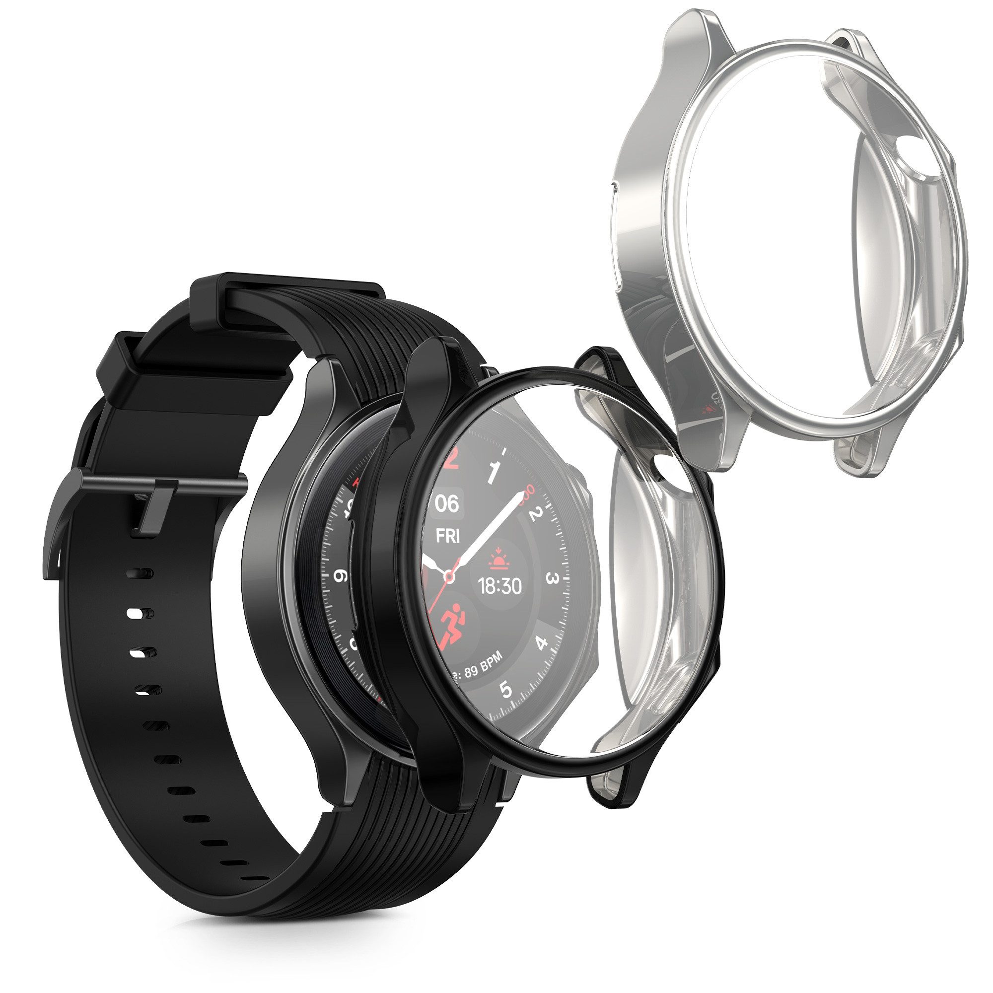 Smartwatch-Hülle 2x Hülle für OnePlus Watch 2 / OPPO Watch X