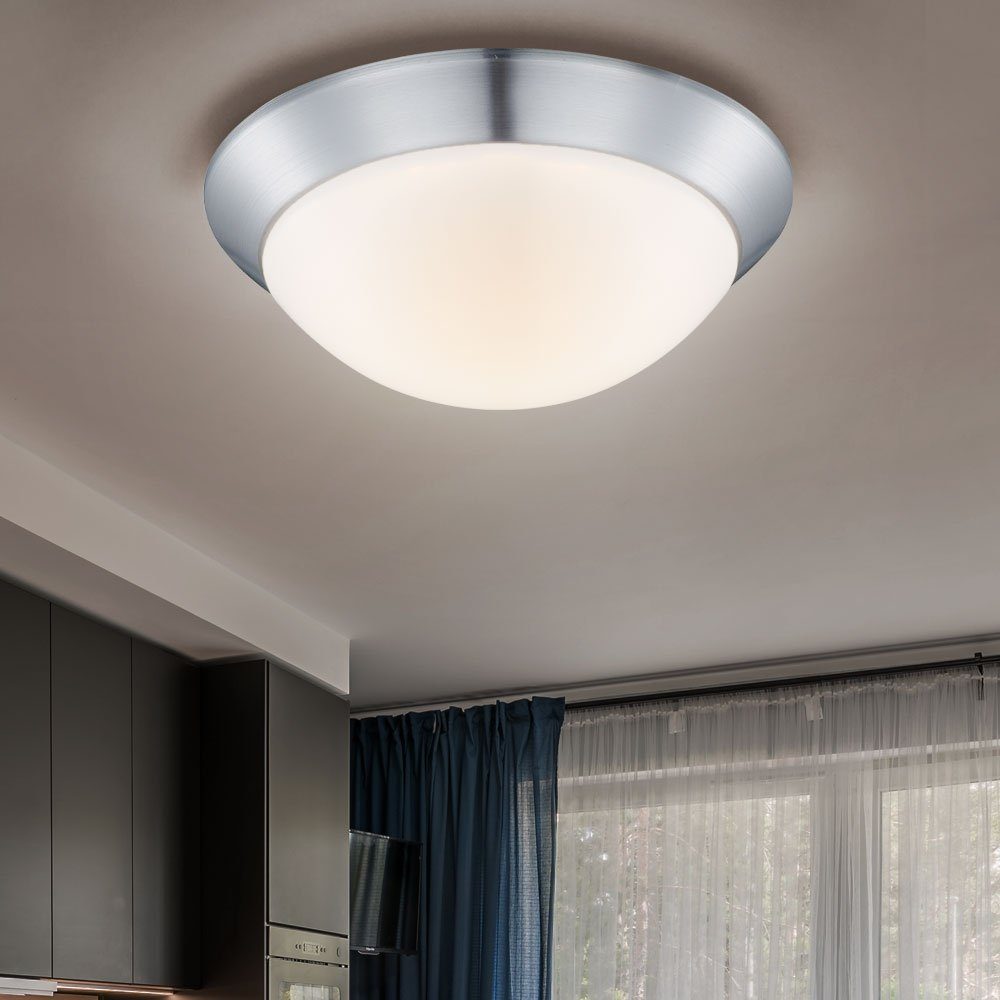 verbaut, LED Designlampe Warmweiß, fest etc-shop LED-Leuchtmittel Deckenleuchte Wohnzimmerlampe Deckenleuchte, Deckenlampe opal