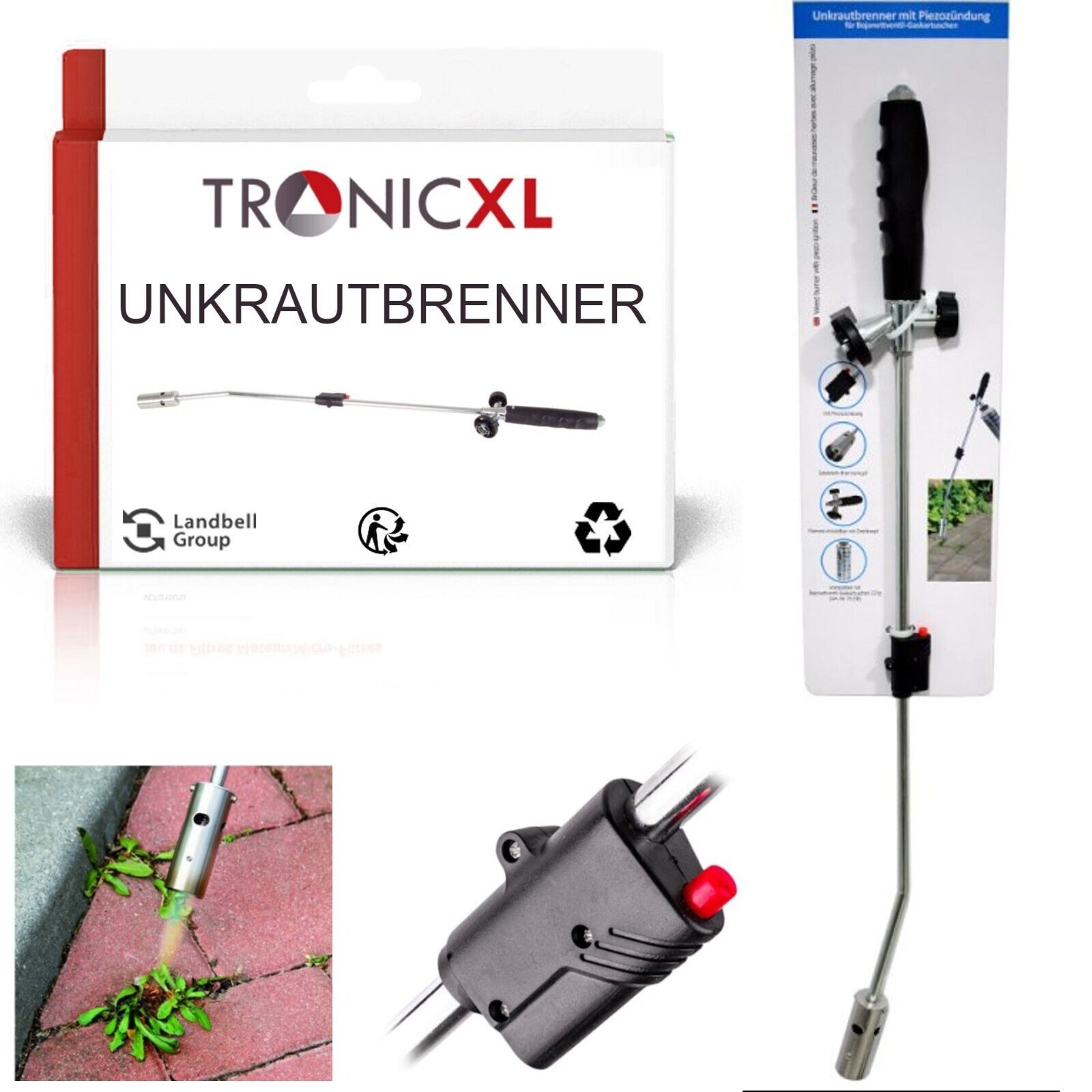 TronicXL Unkrautbrenner Profi Unkrautbrenner ohne Gas Unkrautvernichter Unkraut Vernichter