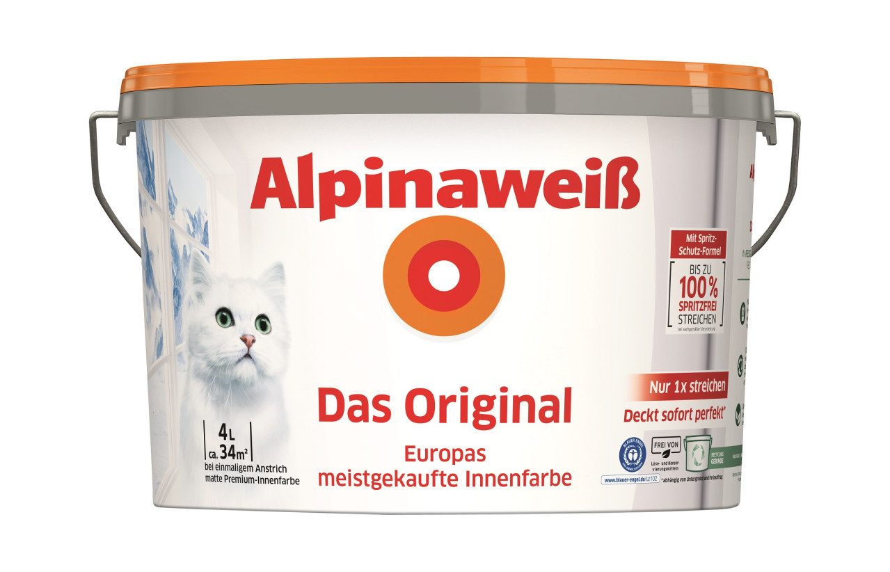Alpina Wandfarbe Alpinaweiß Das Original 4 L weiß matt