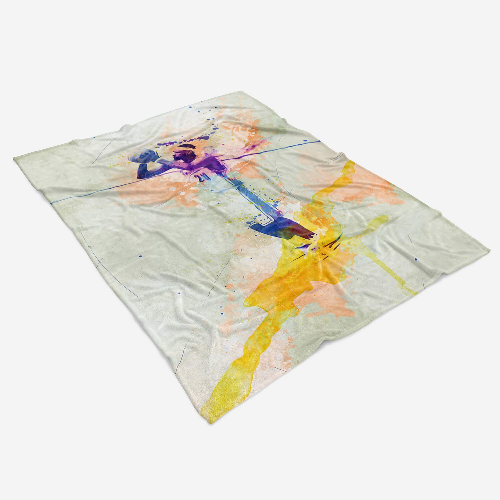 Handtücher SplashArt Sport Handtuch Strandhandtuch Saunatuch Kuscheldecke Kunstvoll Basketball VII S, Baumwolle-Polyester-Mix (1-St), Handtuch