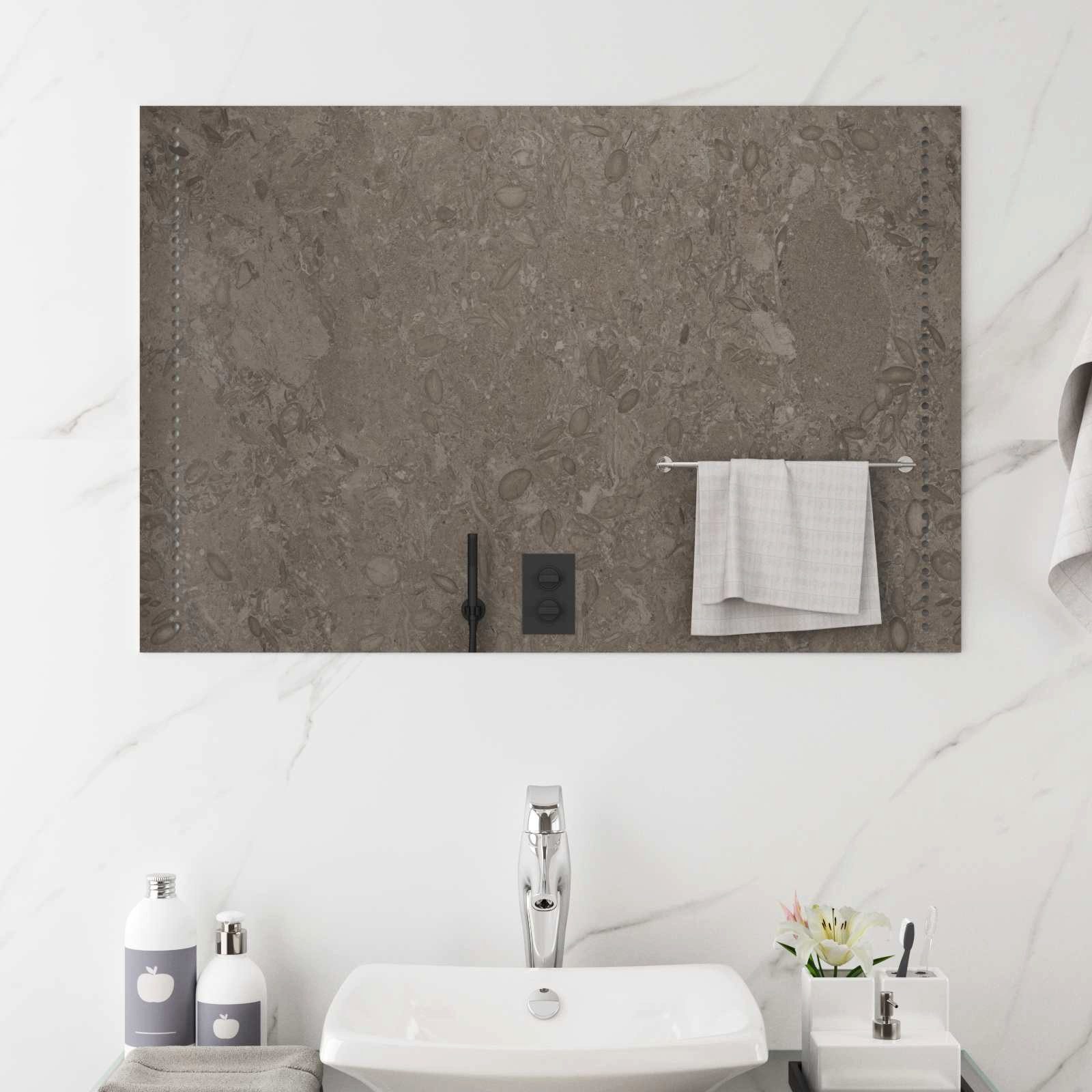 vidaXL Spiegel LED-Badezimmerspiegel Transparent 90 x 60 cm Gehärtetes Glas (1-St)