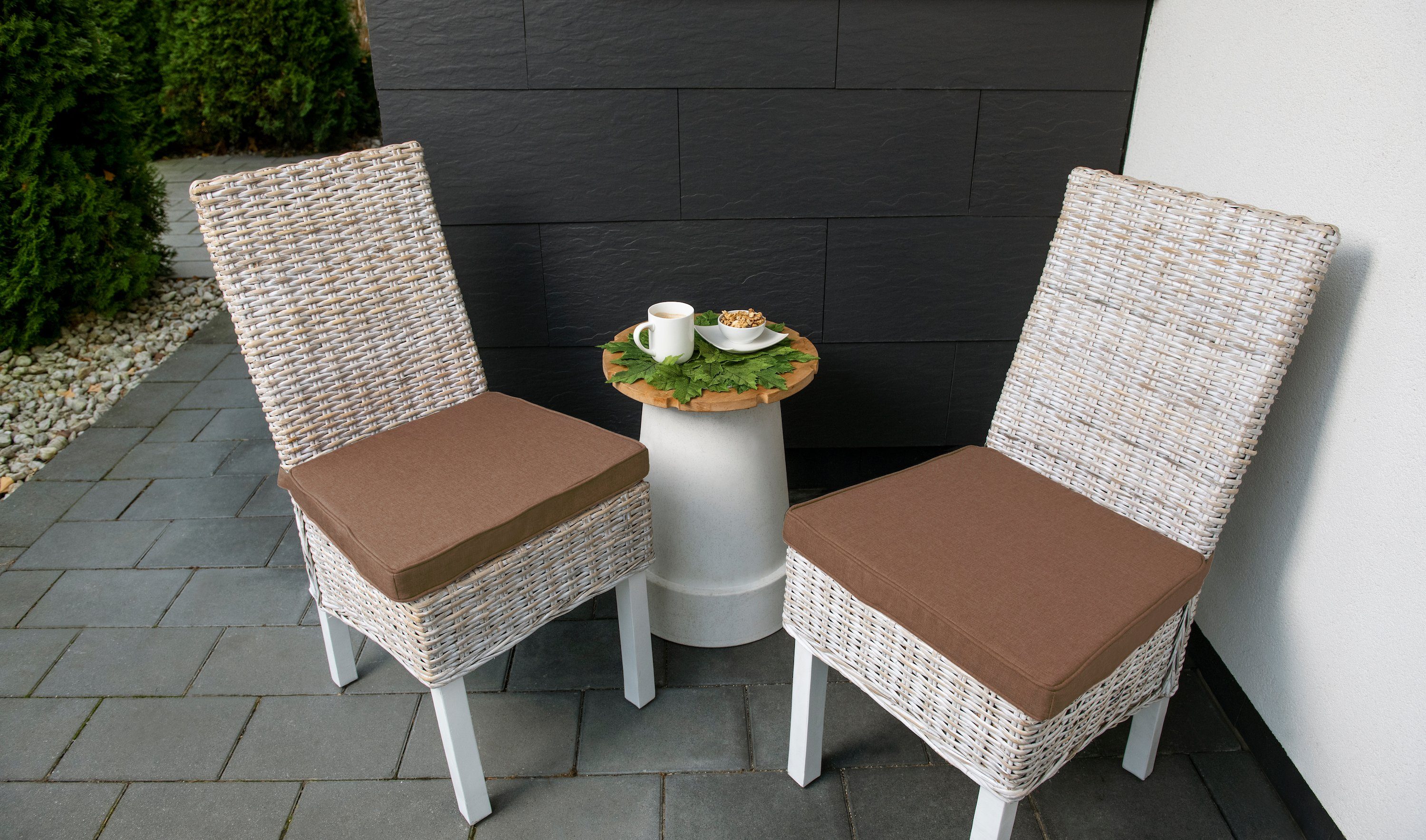 sunnypillow Stuhlkissen 4er Set Stuhlkissen 40 x 45 x 5cm