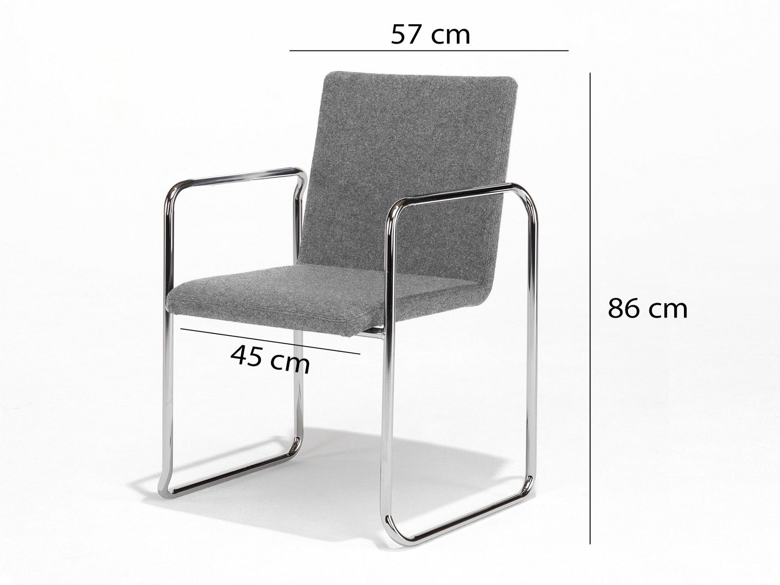 Bauhaus-stil Freischwinger, mit weiß Sitzkultur Schwingstuhl Büromöbel Mauser Grau 2x Set Beistelltisch