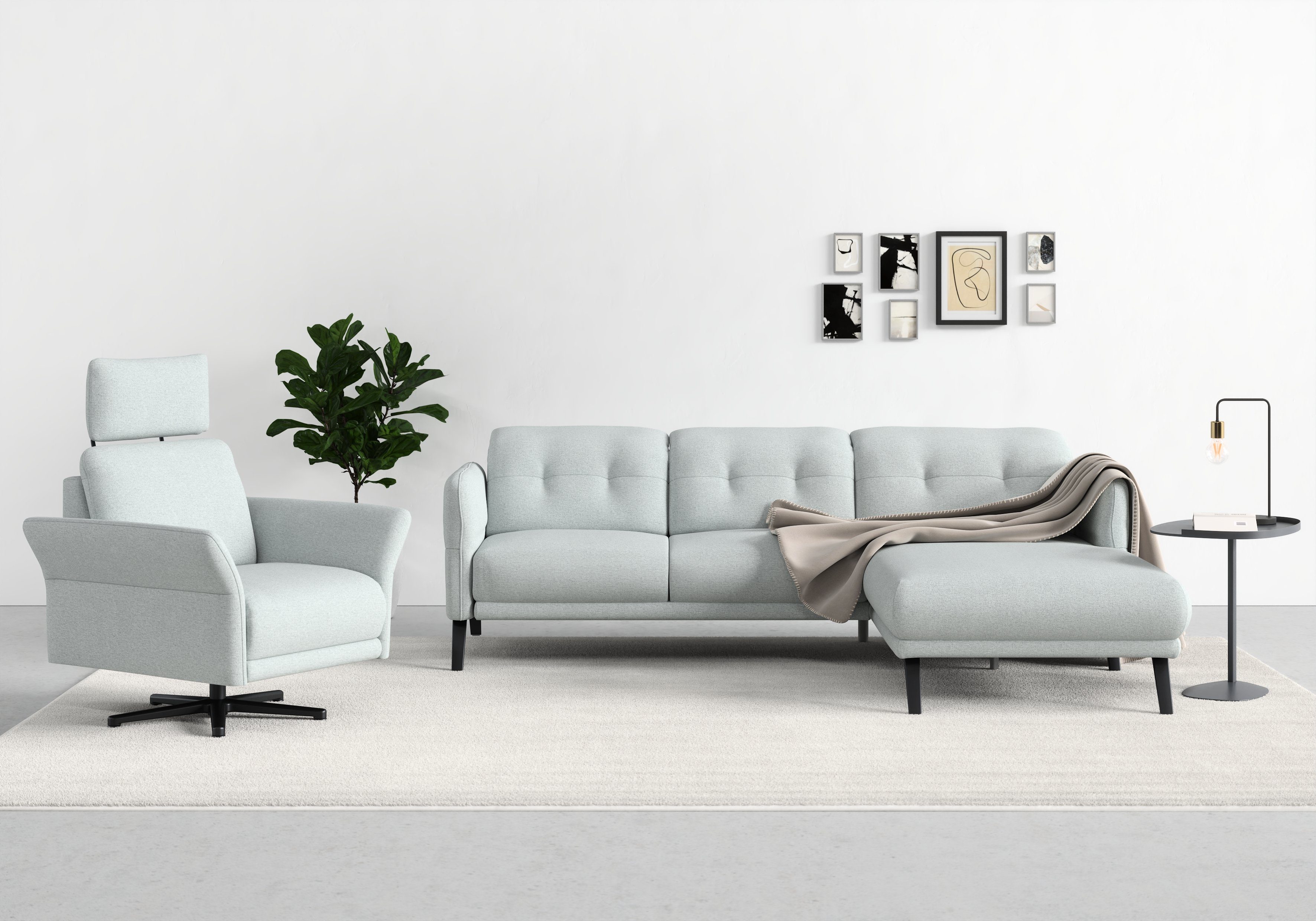 sit&more Ecksofa Scandia, und Wahlweise Armteilfunktion mit Kopfteilverstellung