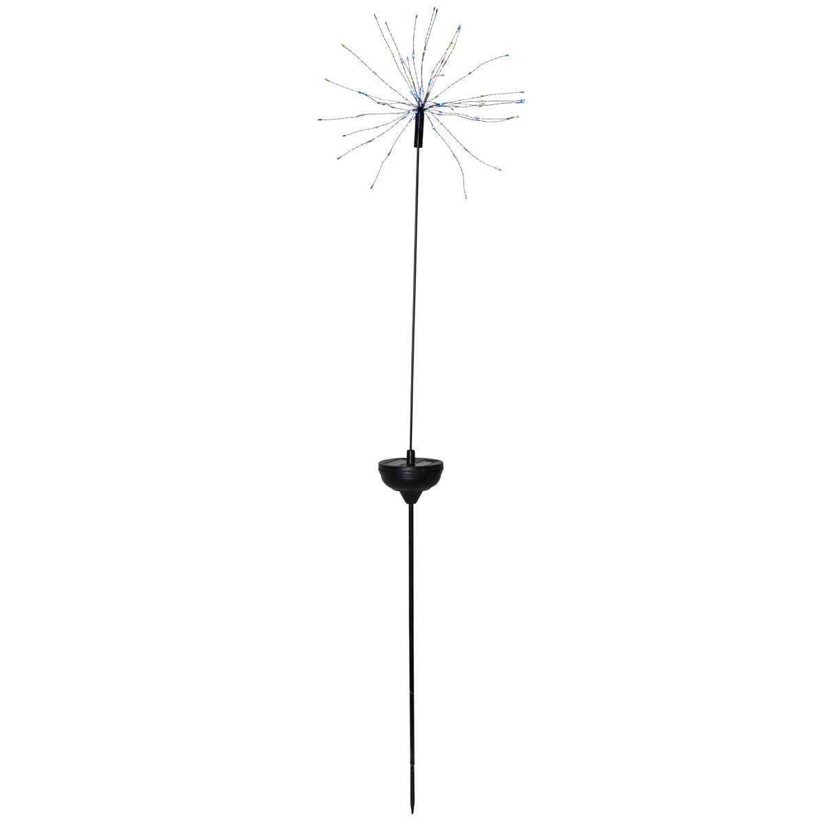 STAR TRADING LED Solarleuchte LED Solarstab FEUERWERK Gartendeko 90 bunte LED 100cm Lichtsensor, LED Classic, RGB (rot, grün, blau)