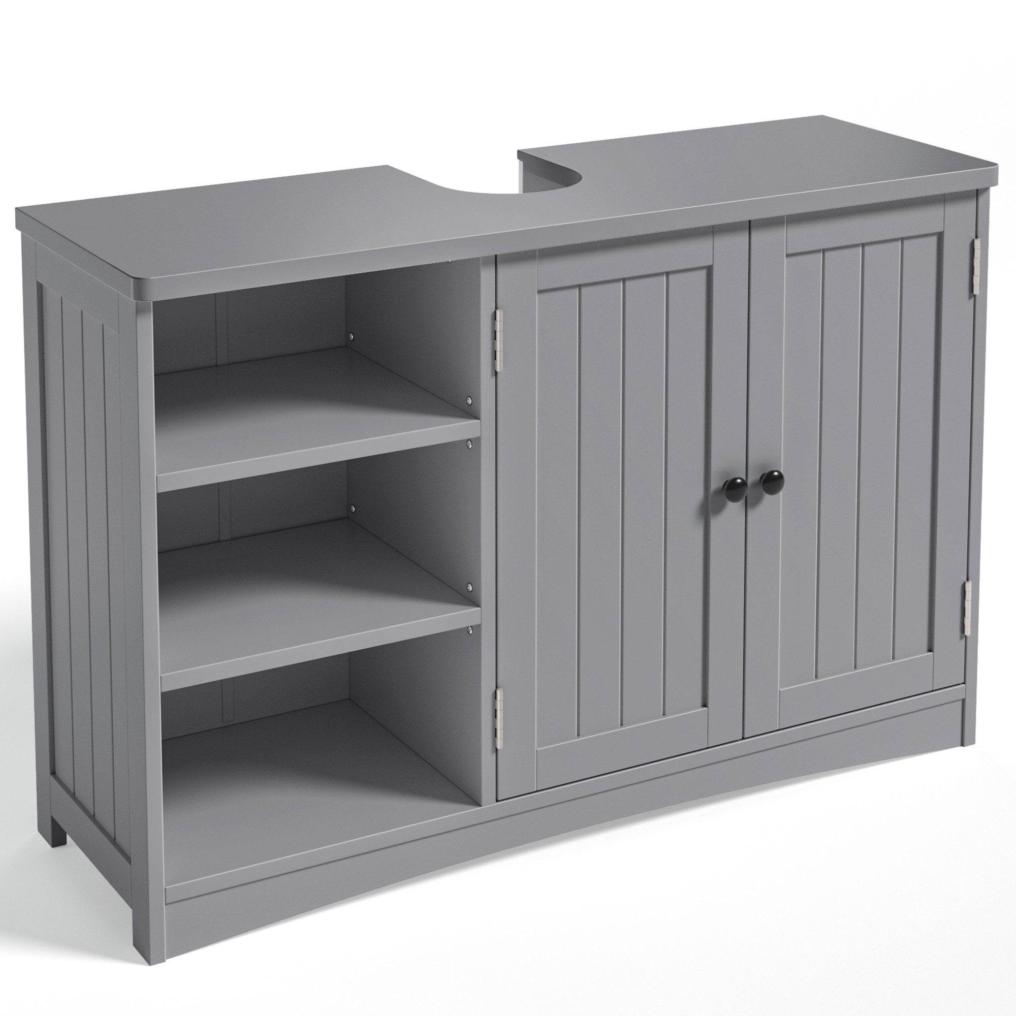 Bealife Waschbeckenunterschrank Badezimmerschrank 90 x 30 x 60 cm, mit 2 Tü günstig online kaufen