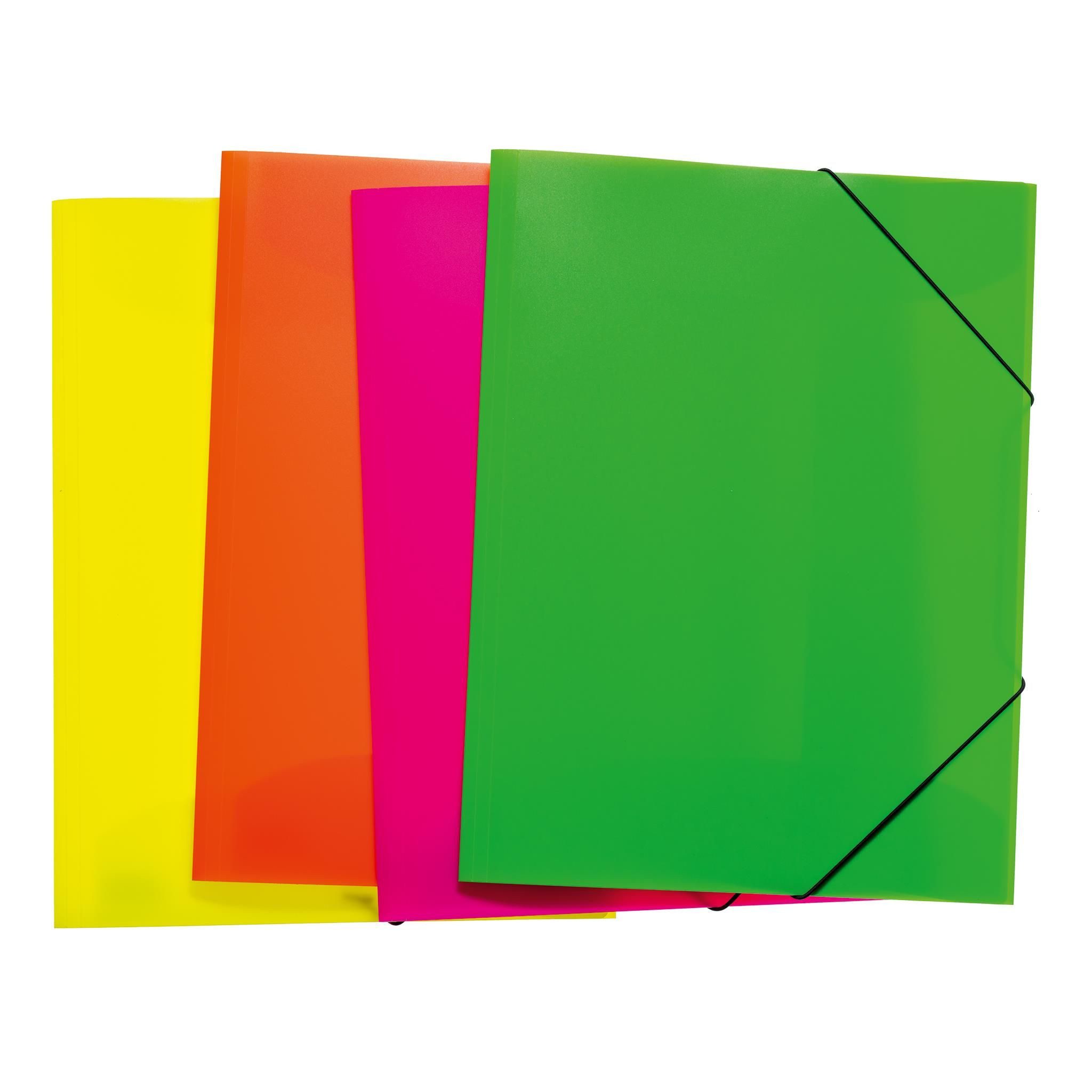 Organisationsmappe Herma Sammelmappe Eckspanner PP A3 Neon 12er-Sortierung