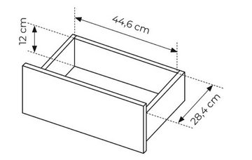 Furnix Kombikommode DASTI 103 2D1S Sideboard mit zwei Türen und Schublade Beige, B103,3 x H81,4 x T39,5 cm, Made in EU
