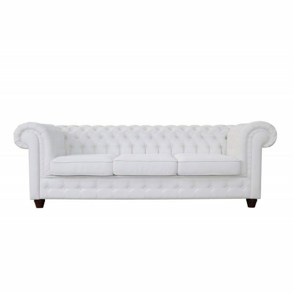 3-Sitzer Sofa Made Couch Klassischer Chesterfield Neu, Europe Weißer Dreisitzer JVmoebel in