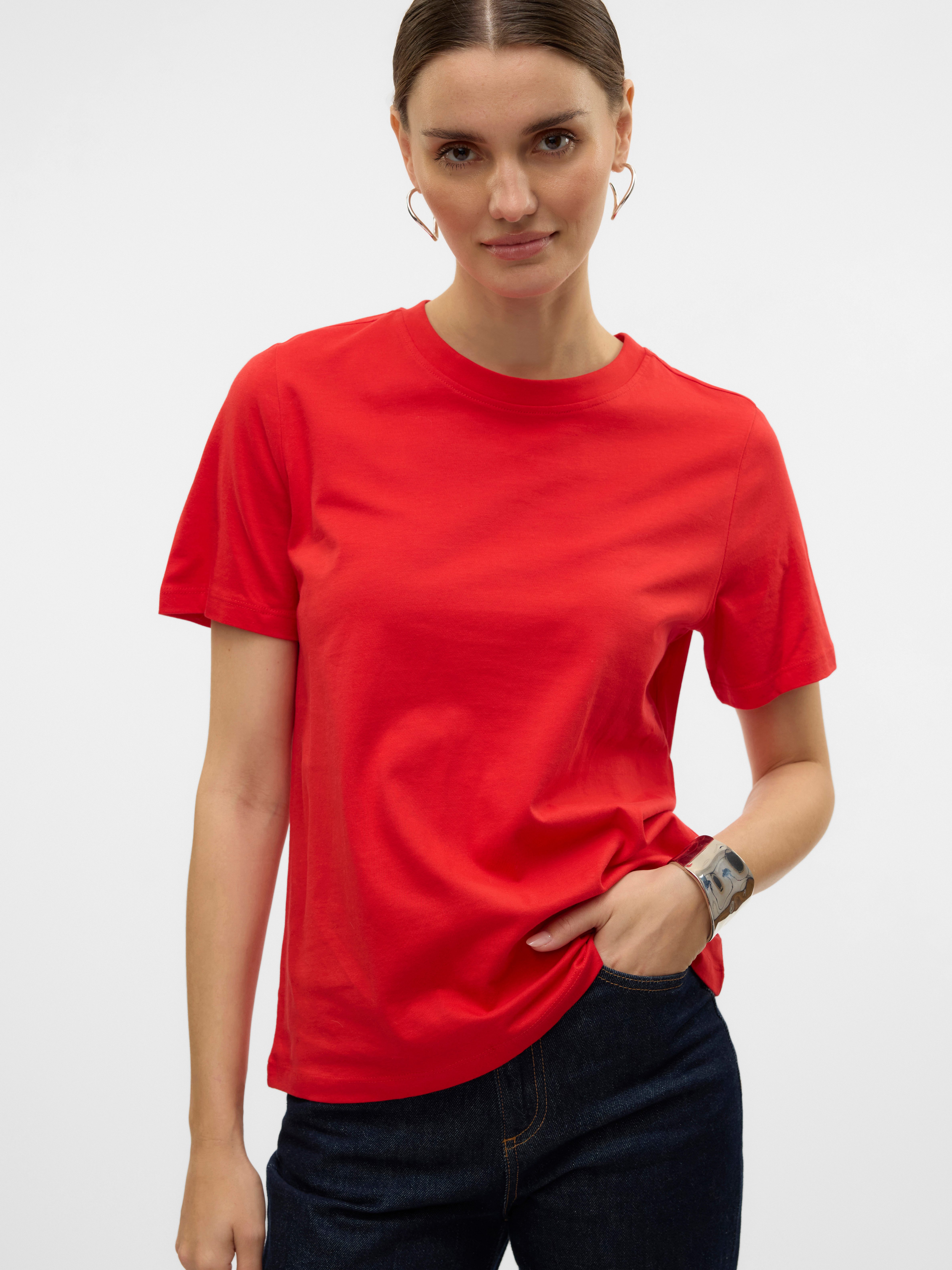 Vero Moda Kurzarmshirt VMPAULINA SS T-SHIRT günstig online kaufen