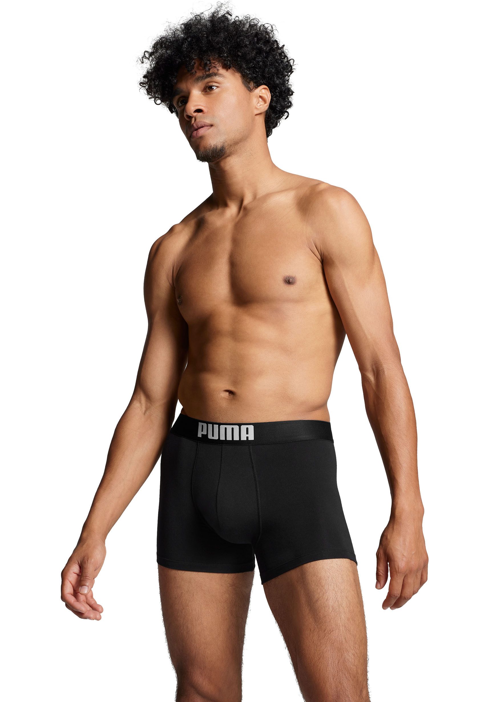 PUMA Boxershorts PUMA MEN EVERYDAY PLACED LOGO BOXERS 2P (2er Pack) mit Logo Webbund – Bild 2 von 5