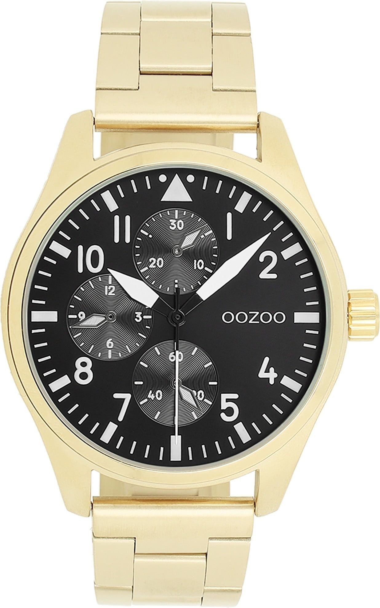 OOZOO Quarzuhr Oozoo Herren Armbanduhr Timepieces Analog, (Analoguhr), Herrenuhr rund, groß (ca. 42mm) Metallarmband, Casual-Style