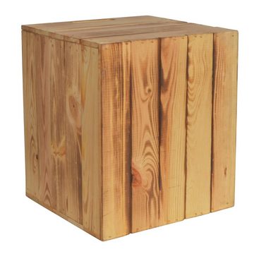 CHICCIE Holzkiste Kallax Aufbewahrungsbox Geflammt 33x38x33cm (1 St)