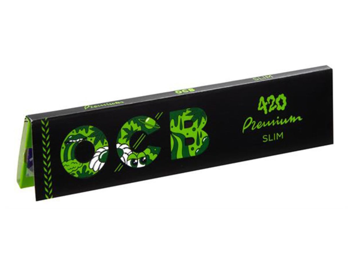 OCB Feinpapier Premium "420 Special Edition" Long Slim Papier 50 Hefte je 32 Blatt, inkl. 1x Transporthülle gratis dazu