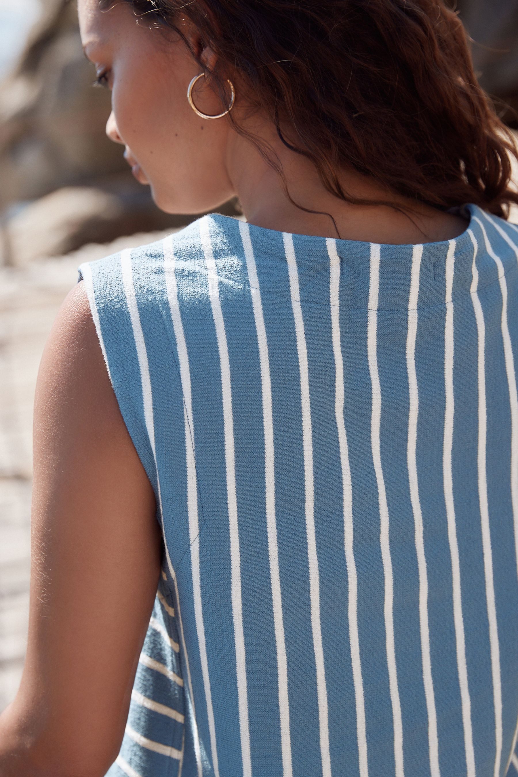 Next Tanktop Gestreiftes Frottee-Tanktop aus 100 % günstig online kaufen
