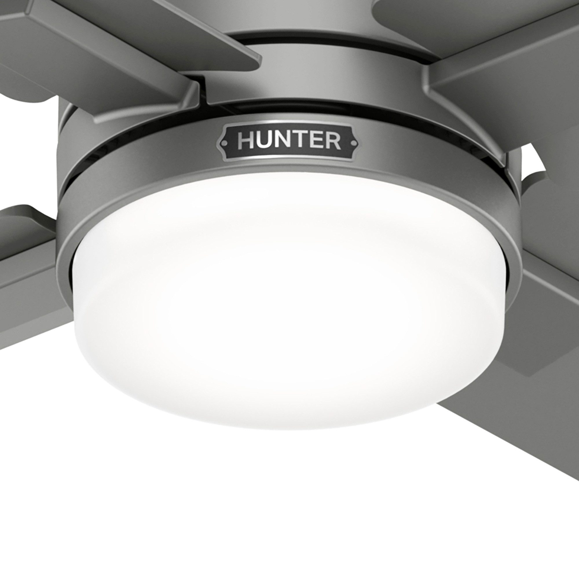 Hunter Deckenventilator DC Deckenventilator Mila Silber mit LED & Fernbedienung, dimmbar