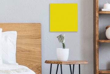 OneMillionCanvasses® Leinwandbild Gelb - Zitrone - Neon - Muster, (1 St), Leinwand Bilder für Wohnzimmer Schlafzimmer