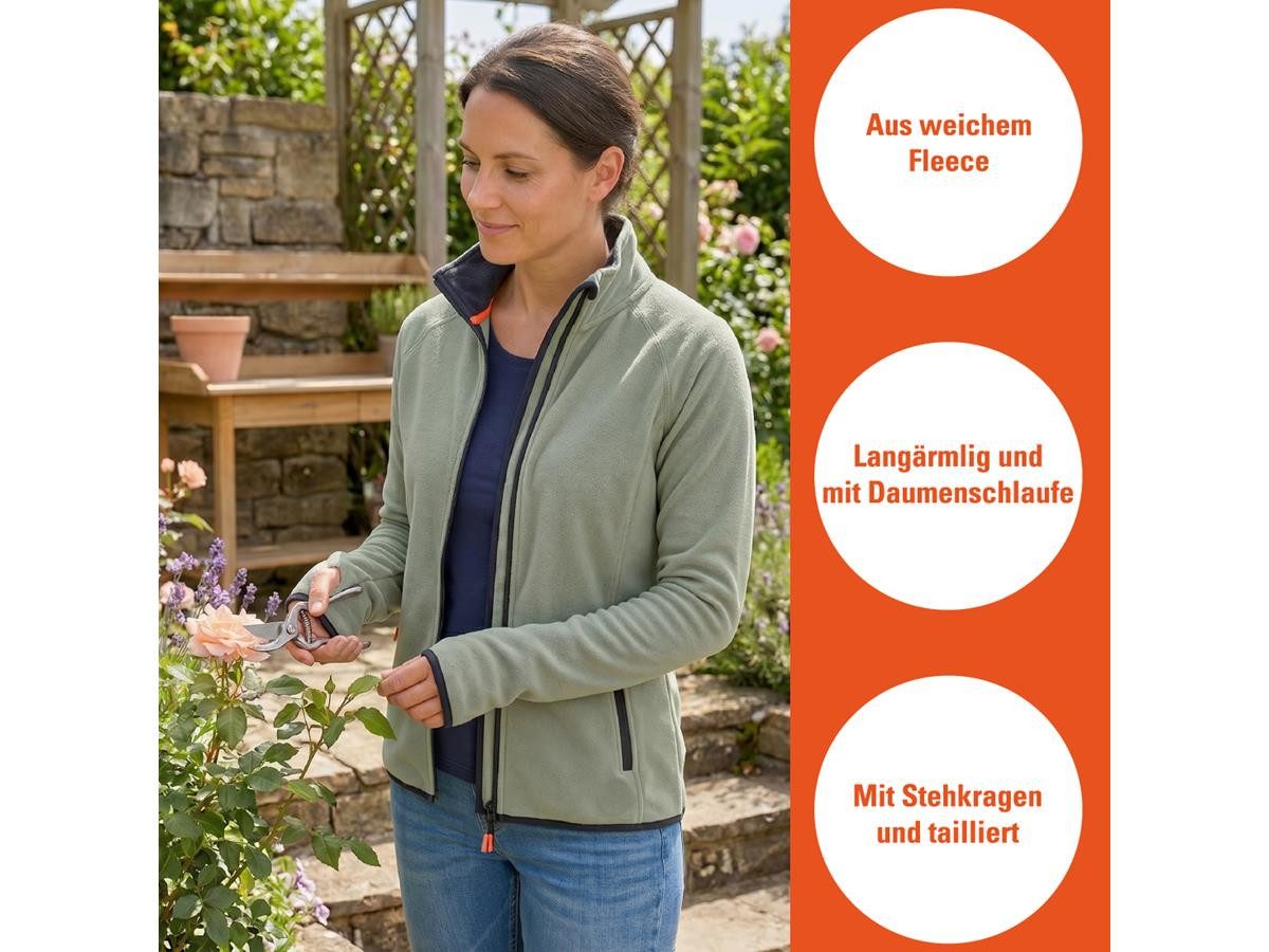 GARDENA Fleecejacke Damen Weste aus Soft Fleece Leicht tailliert Garten Outdoor Polyester