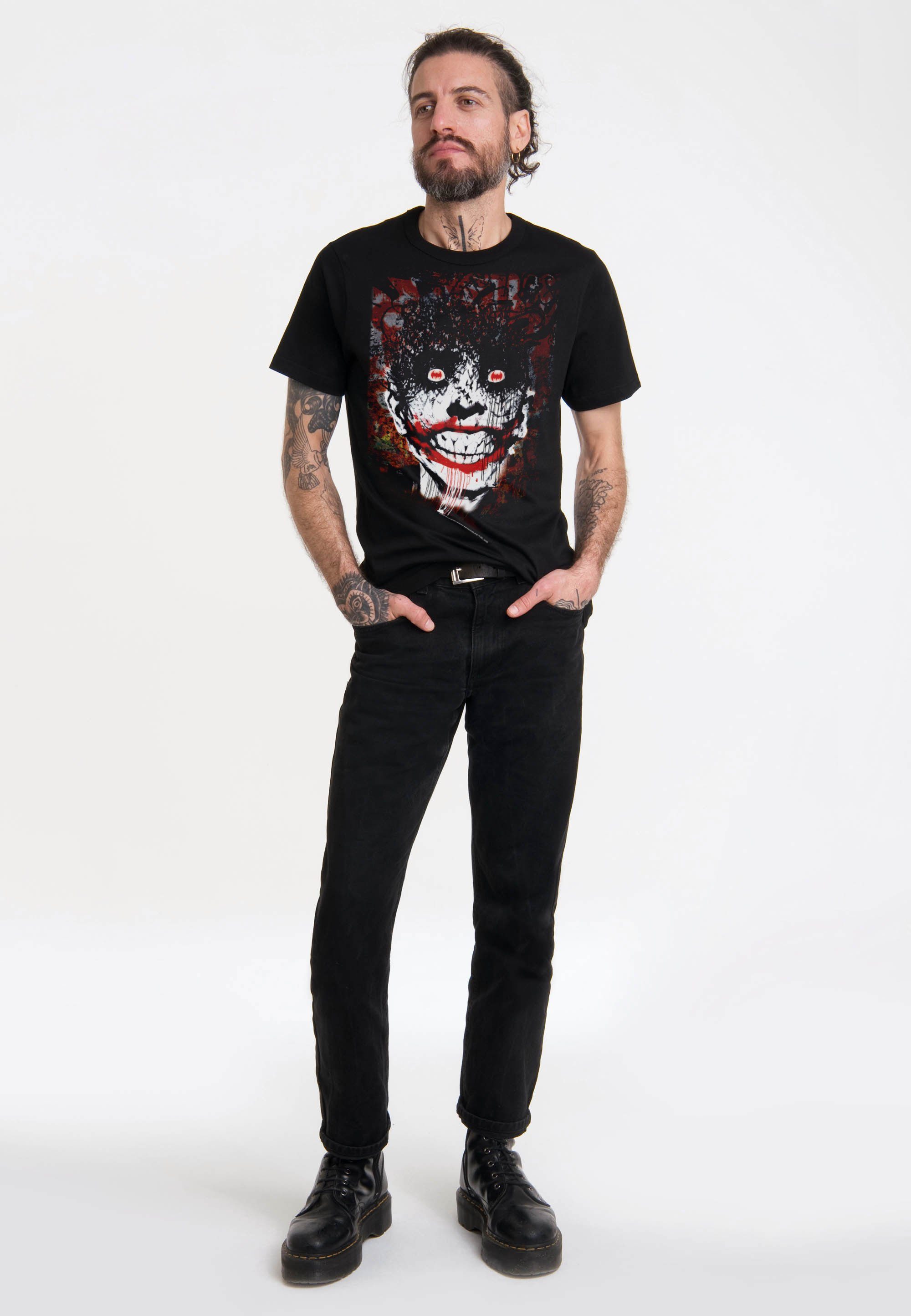LOGOSHIRT T-Shirt Batman - Joker Bats Graffiti mit coolem Superschurken-Pri günstig online kaufen