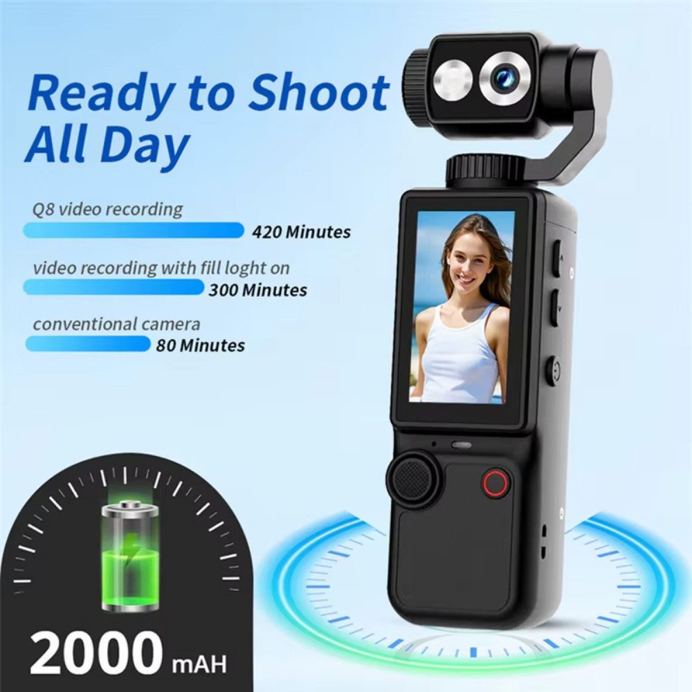 Athlix Tragbare Miniatur-Sportkamera CMOS-Sensor Actioncam Action Cam (4K Full-HD, MicroSD / TF-Karten-Steckplatz, Kompaktes Taschenformat) – Bild 5 von 5