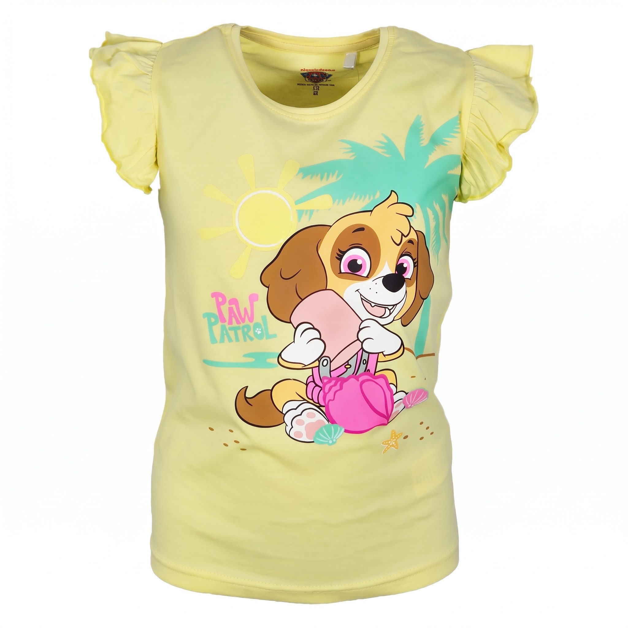 PAW PATROL Print-Shirt Paw Patrol Skye Kinder Mädchen kurzarm T-Shirt Shirt Gr. 92 bis 128 - 100% Baumwolle