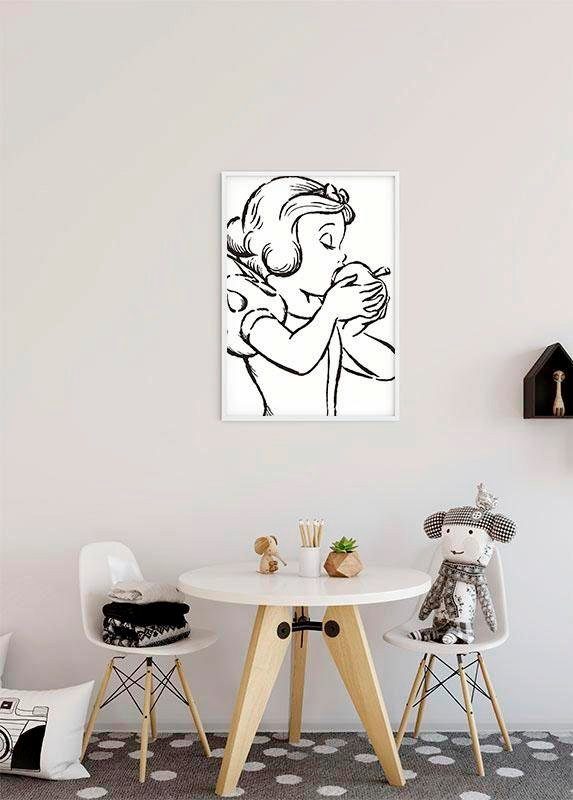 Komar Poster Snow White white, Schlafzimmer, St), Wohnzimmer Disney Bite - (1 Kinderzimmer, Apple