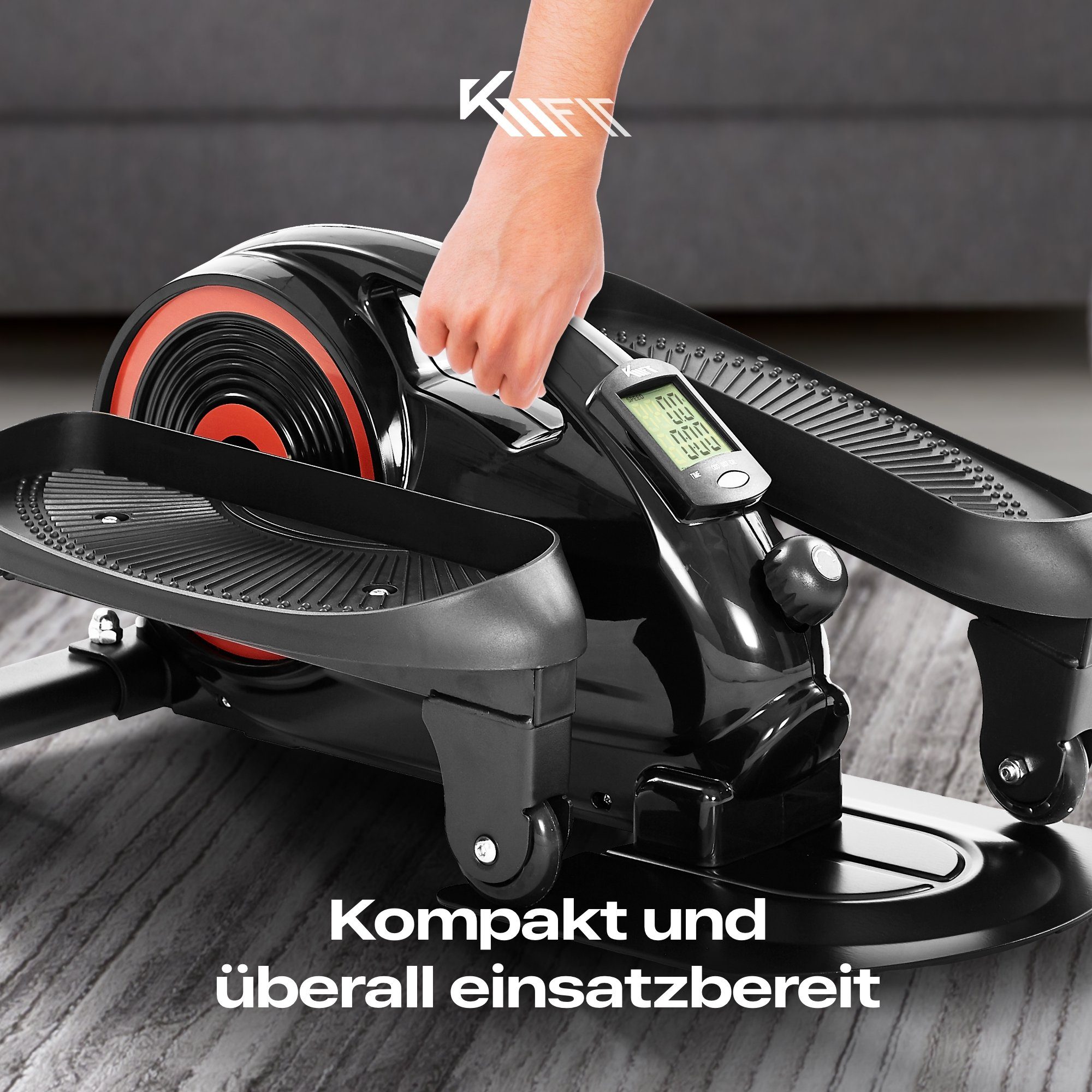 Schwarz) Fitness KM (Stück, Sport Display Heimtrainer Ellipsentrainer APP, Fit - Mini + Multitrainer