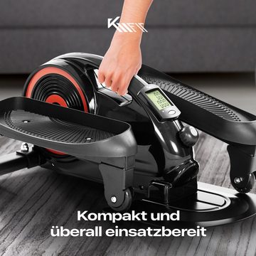 KM - Fit Multitrainer Heimtrainer Mini Ellipsentrainer Fitness Sport Display + APP, (Stück, Schwarz)