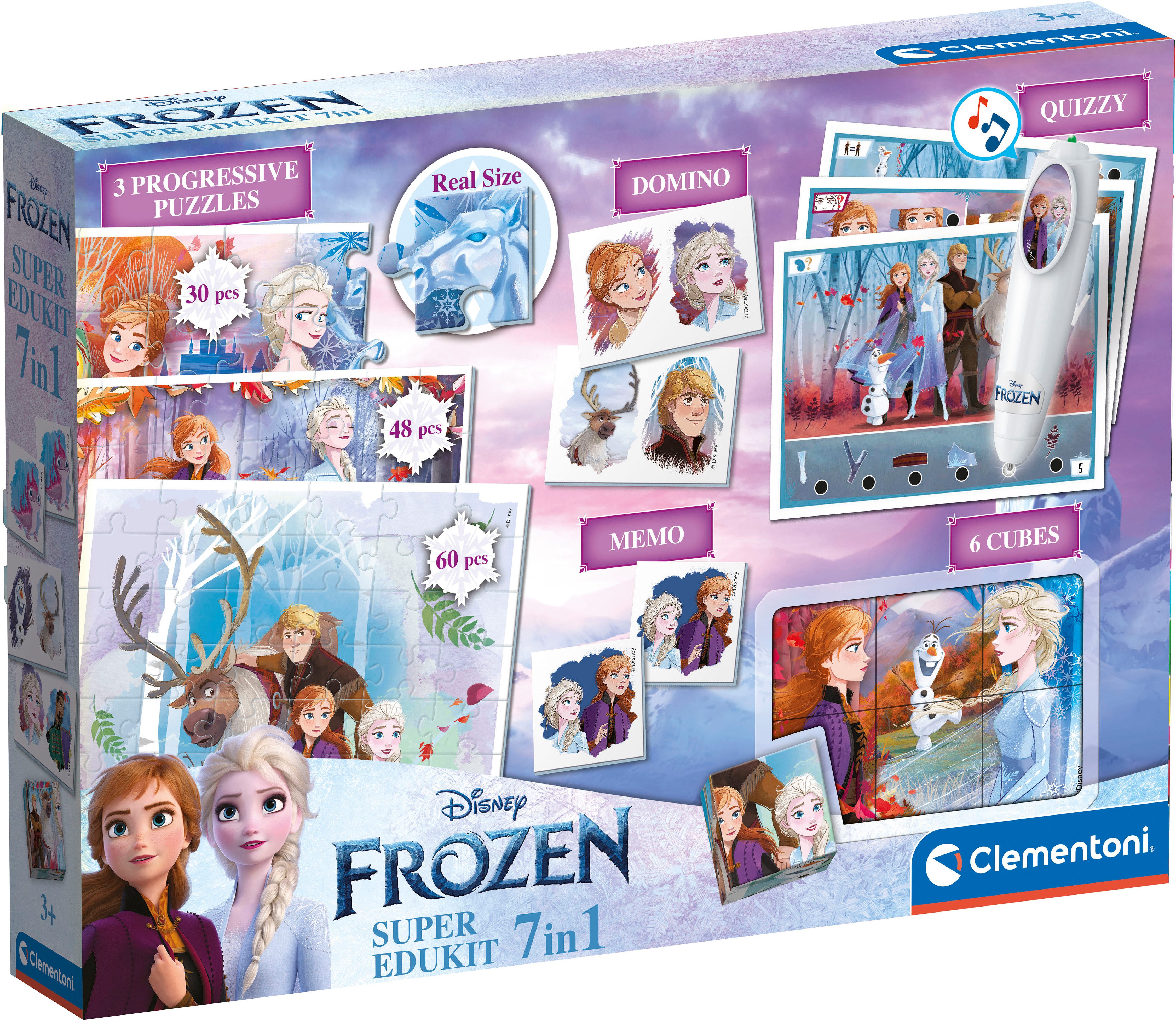 Clementoni® Puzzle Super-Edukit 7in1, Frozen 2, 138 Puzzleteile, Made in Eu günstig online kaufen