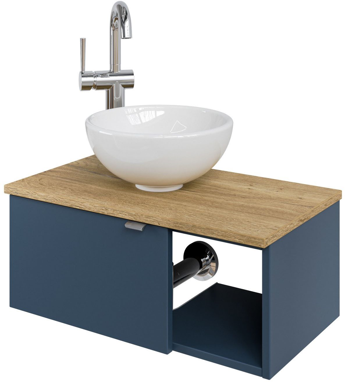 Saphir Waschtisch "Serie 6915 Waschschale mit Unterschrank für Gästebad, Gä günstig online kaufen