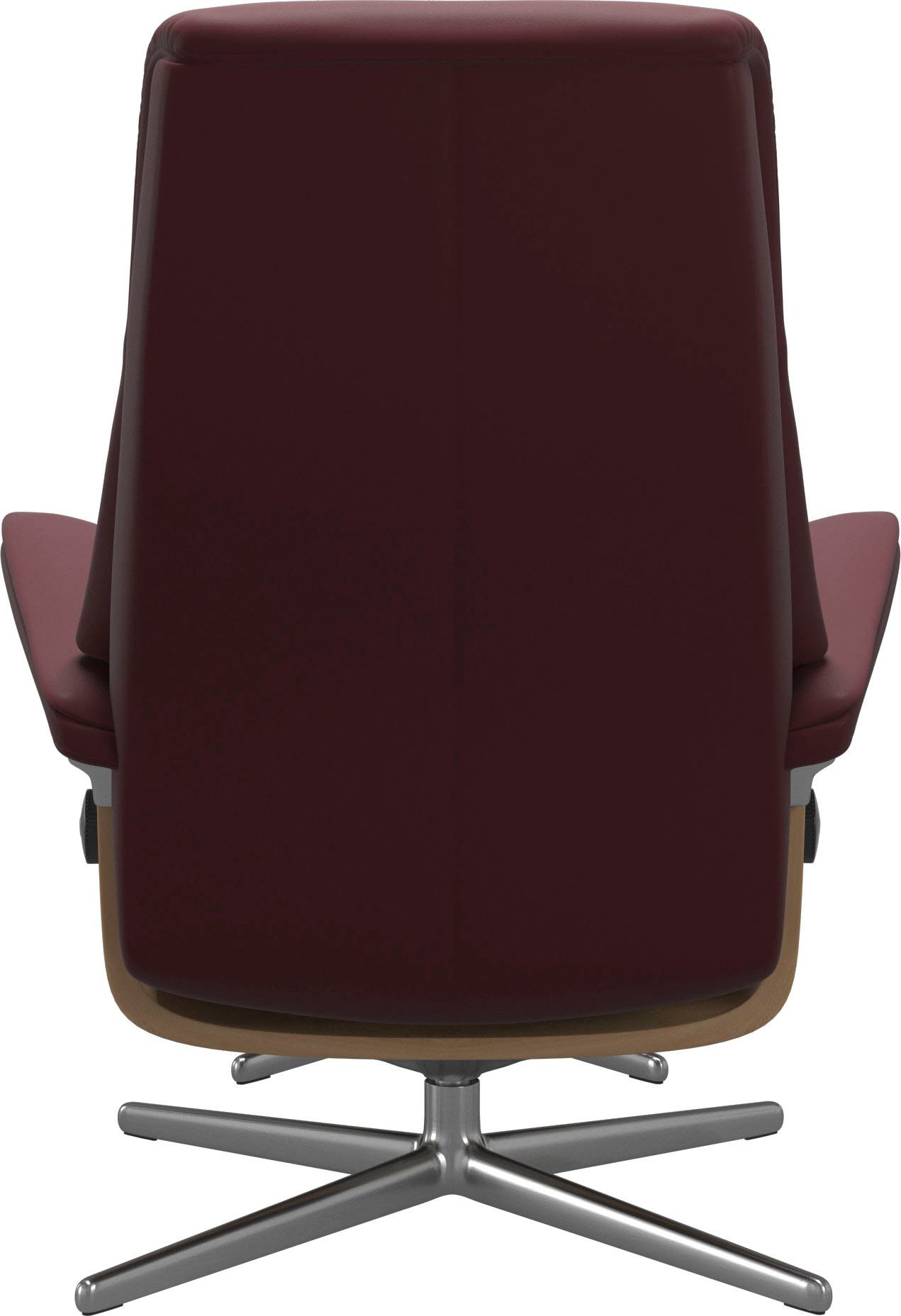 Stressless® Relaxsessel View (Set, Relaxsessel mit Hocker), mit Hocker, mit Cross Base, Größe S, M & L, Holzakzent Eiche