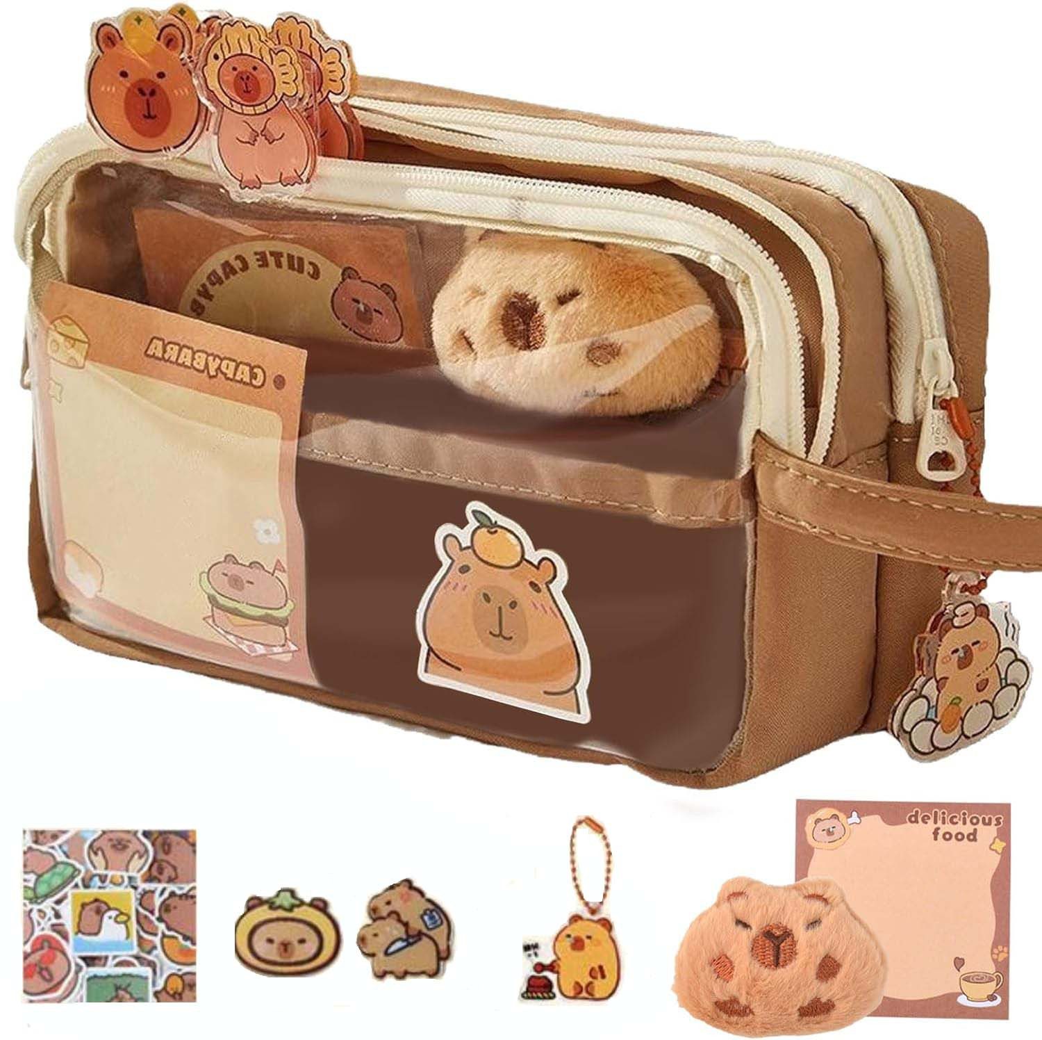 Bextsrack Federmäppchen Capybara-Federmäppchen mit großem Fassungsvermögen günstig online kaufen