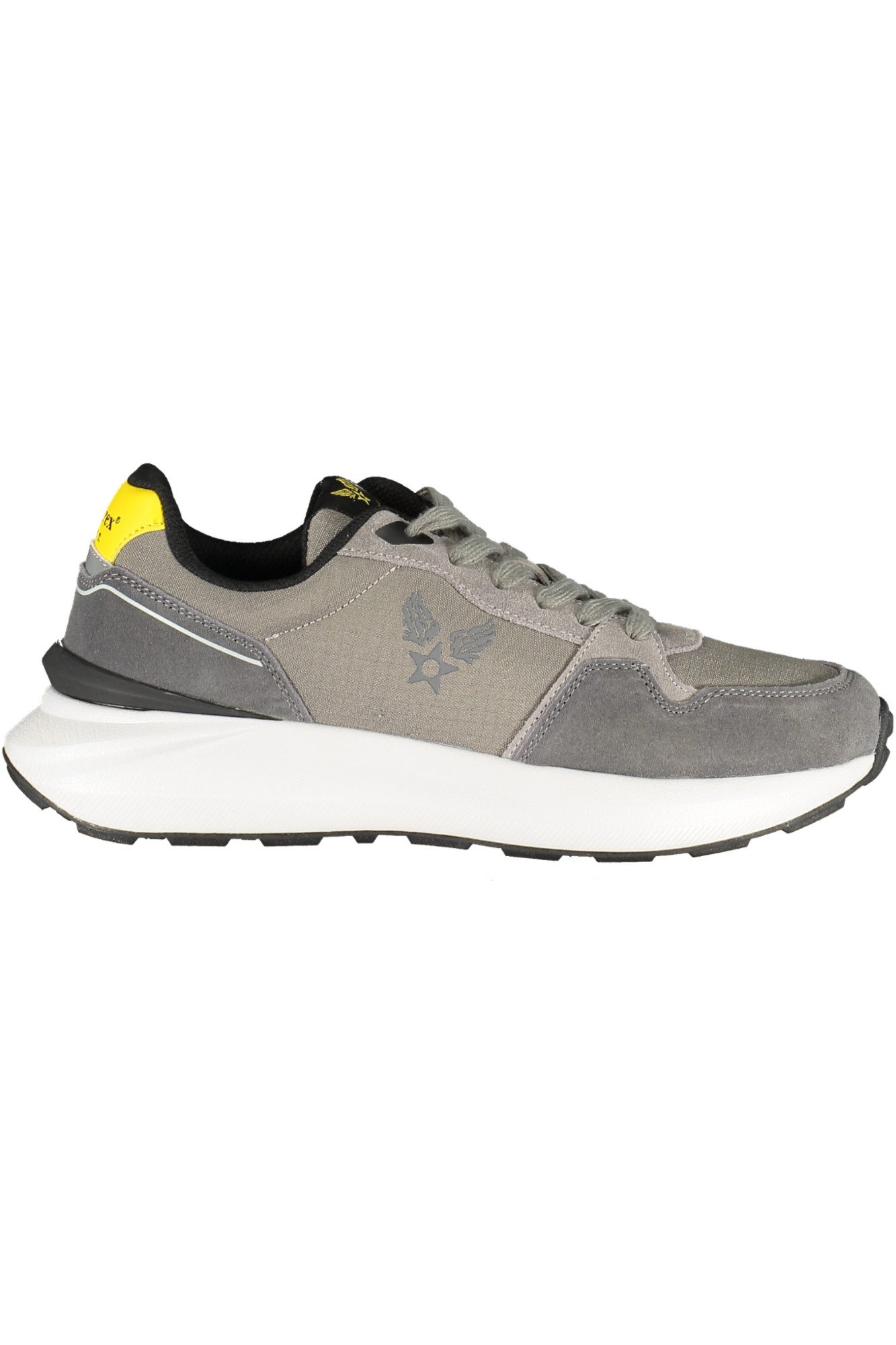 AVX AVIREX DEPT Sneaker Graue Herren-Sportschuhe mit gelben Details und