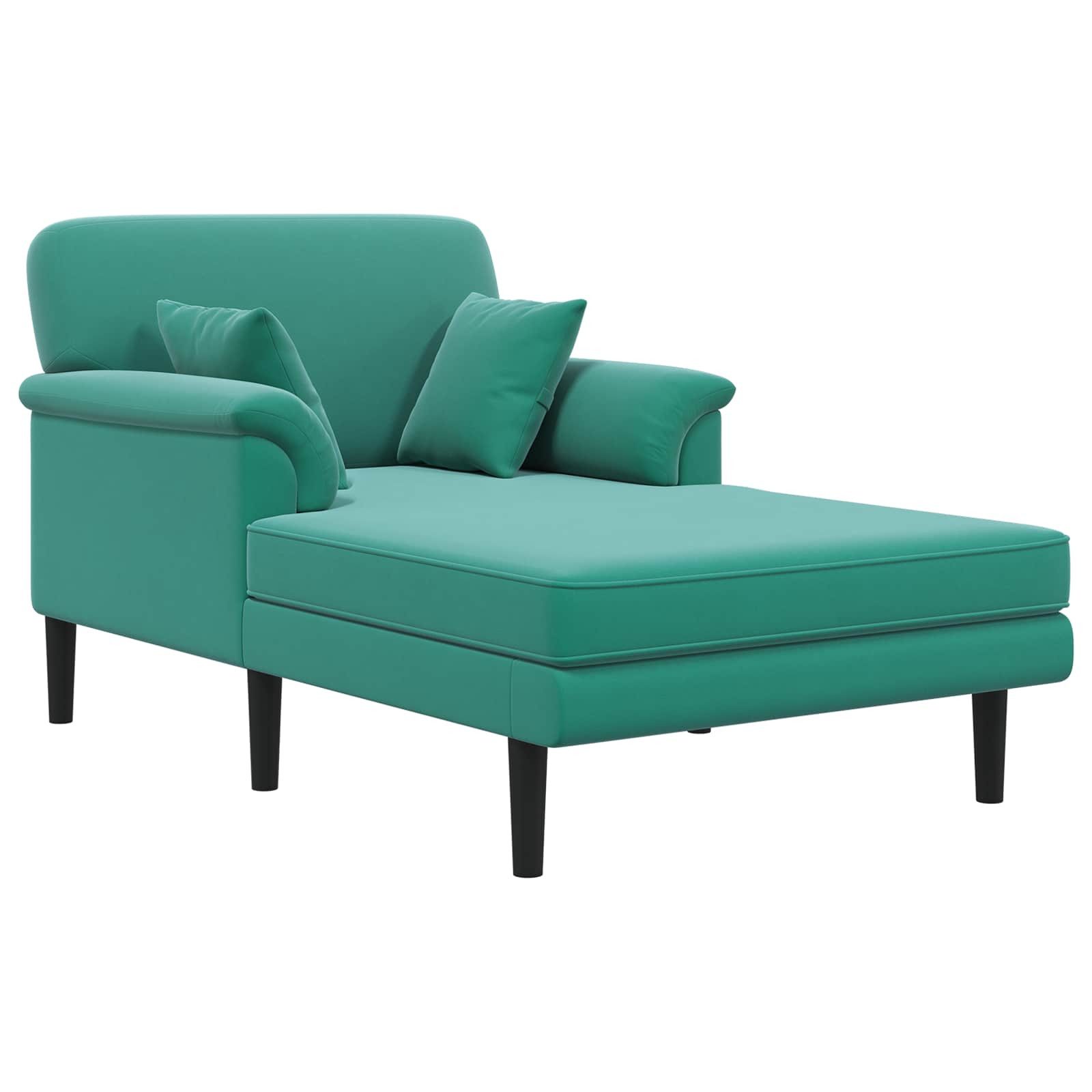 vidaXL Chaiselongue Chaiselongue Türkis Samt, 1 Teile