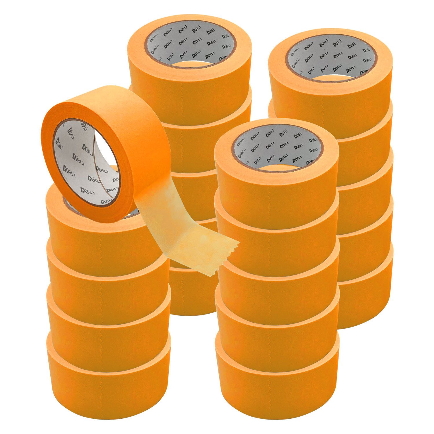 ARLI Kreppband 20x Kreppband Goldband 50 mm x 50m Acrylat ECO (20er Set, 20-St., Rollen) Acrylat Abdeckbänder für Maler und Lackierer economy