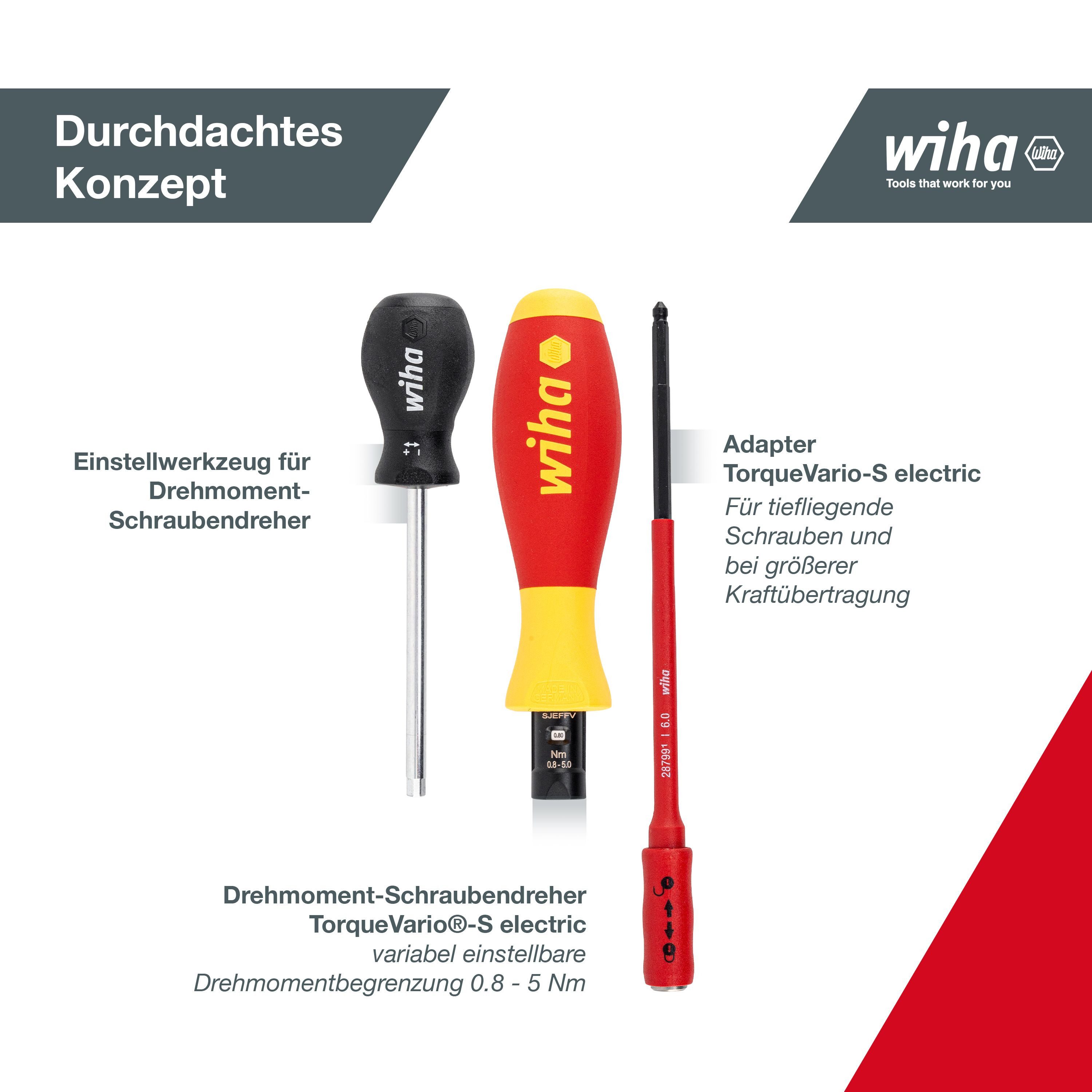 Wiha Schraubendreher TorqueVario-S (36791) - 19 tlg., Schlitz, Kreuz, PlusMinus, TORX - 0,8-5,0 Nm – Bild 4 von 5